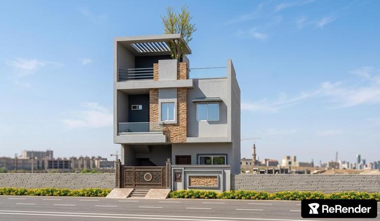 Single Family Home in Smart City style - ReRender AI